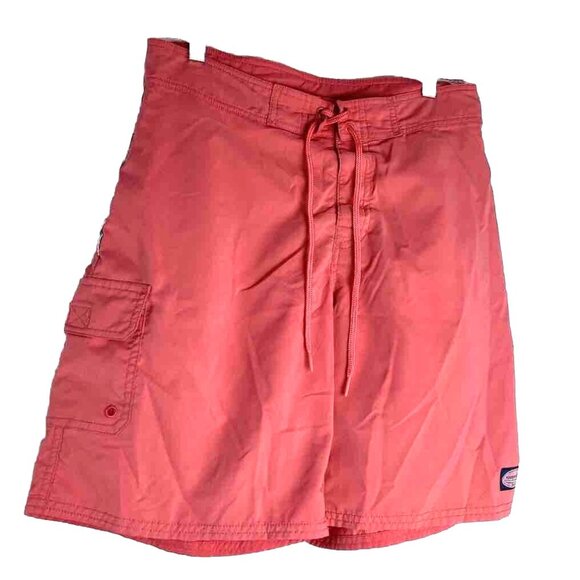 VINEYARD VINES BOARD SHORTS TRUNKS SALMON PINK NAVY BLUE STRIPES  Sz:30 - Picture 1 of 9